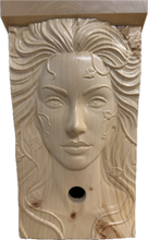 Load image into Gallery viewer, Artisanal Birdhouse - GreenWoman Face