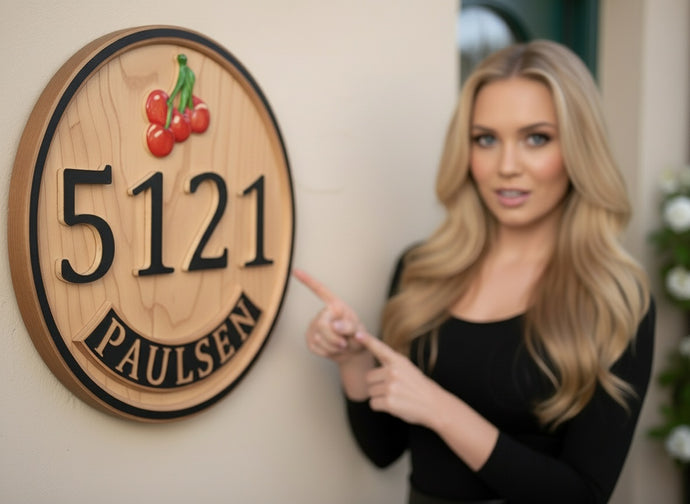 Address Sign with Custom Graphics Model -2 sizes