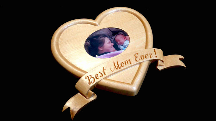 Carved and Engraved Photo Plaque with Epoxy Resin Finish