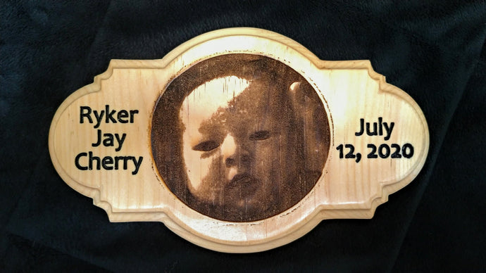 Laser Engraved Baby Photo Plaque